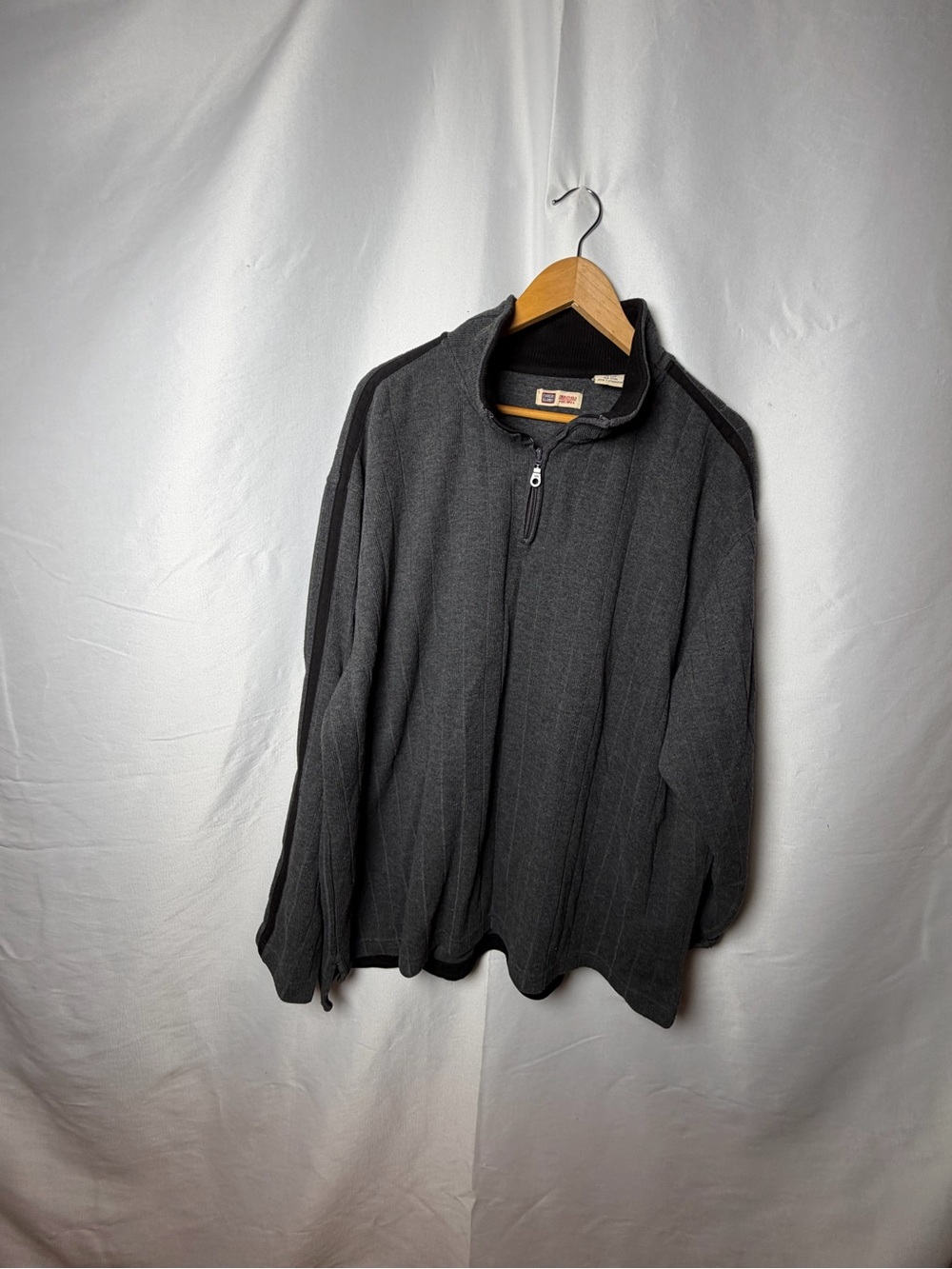 Faded Glory Men's Dark Gray Zip-Up Sweater